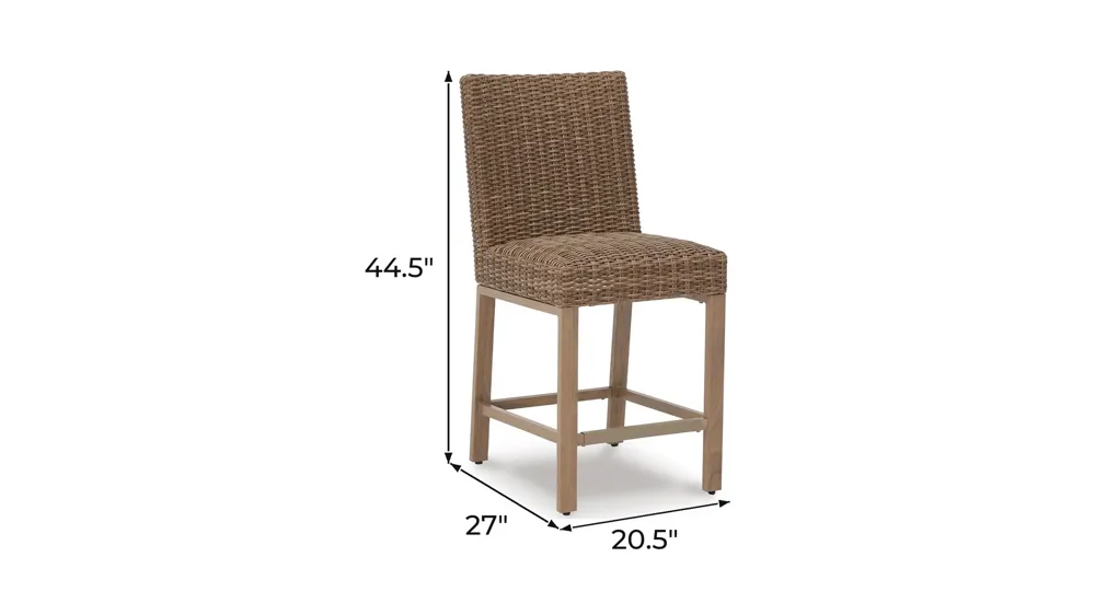Walton Bridge Outdoor Bar Stool (Set of 2) Dimensions