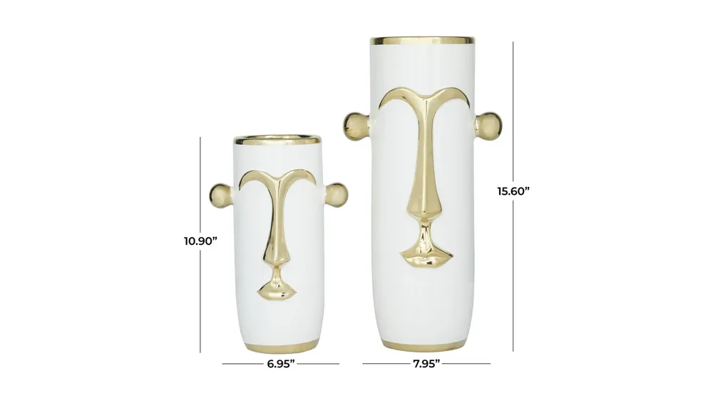 Ivy Collection Varner Vase Set of 2 Dimensions