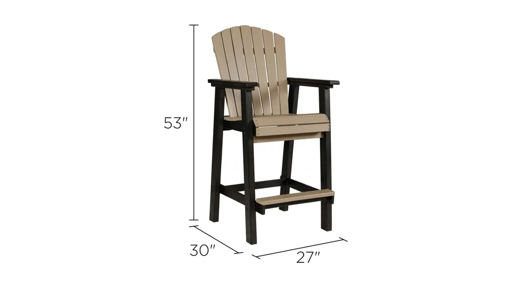 Fairen Trail Outdoor Barstool - Set of 2 Dimensions
