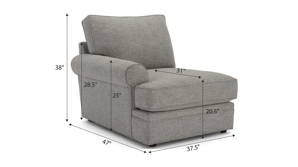 Nelson Left Arm Facing Chair Dimensions