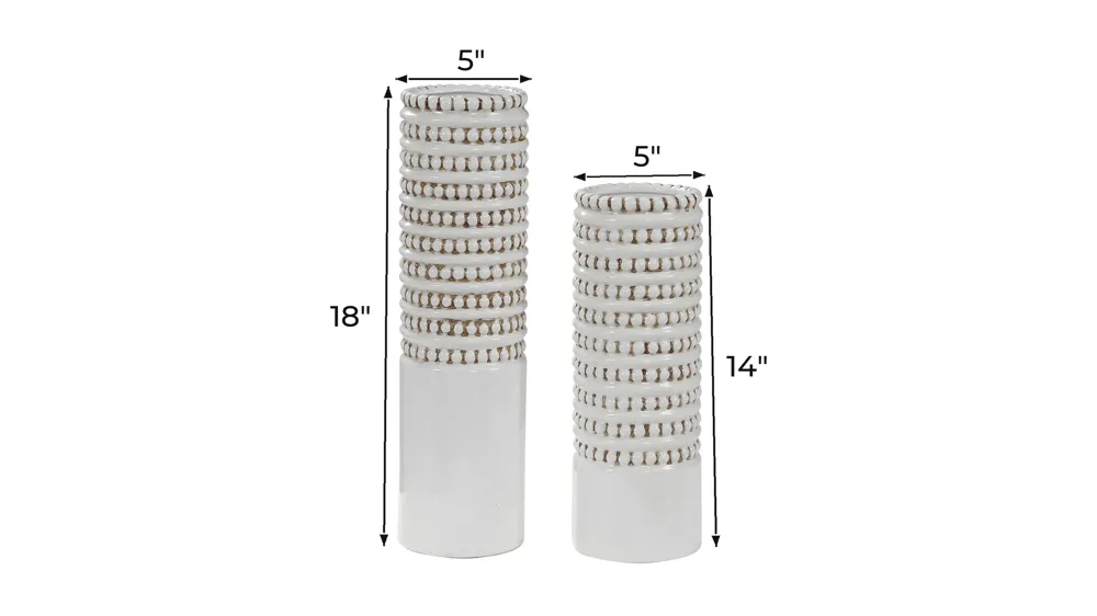 Angelou Vases: Set of 2 Dimensions