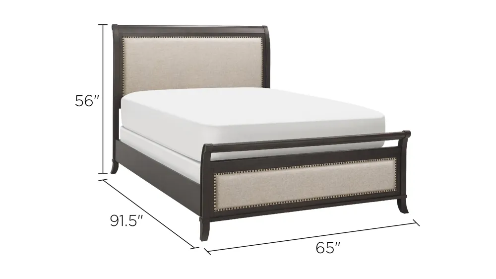 Union City Upholstered Bed Dimensions