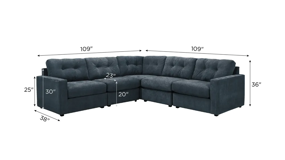 ModularOne 5-pc. Sectional Dimensions