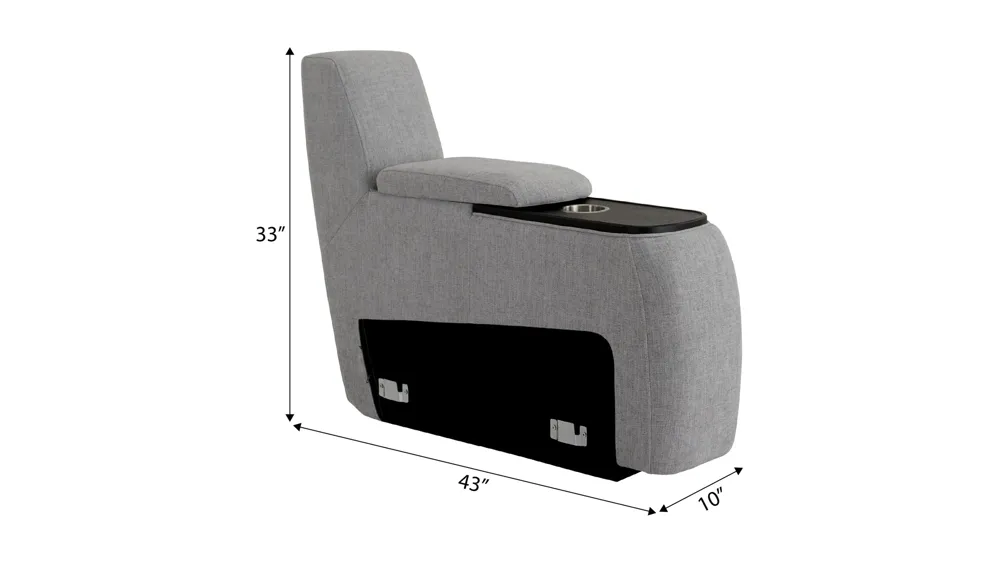 Atlas Console w/ USB & Wireless Charging Dimensions