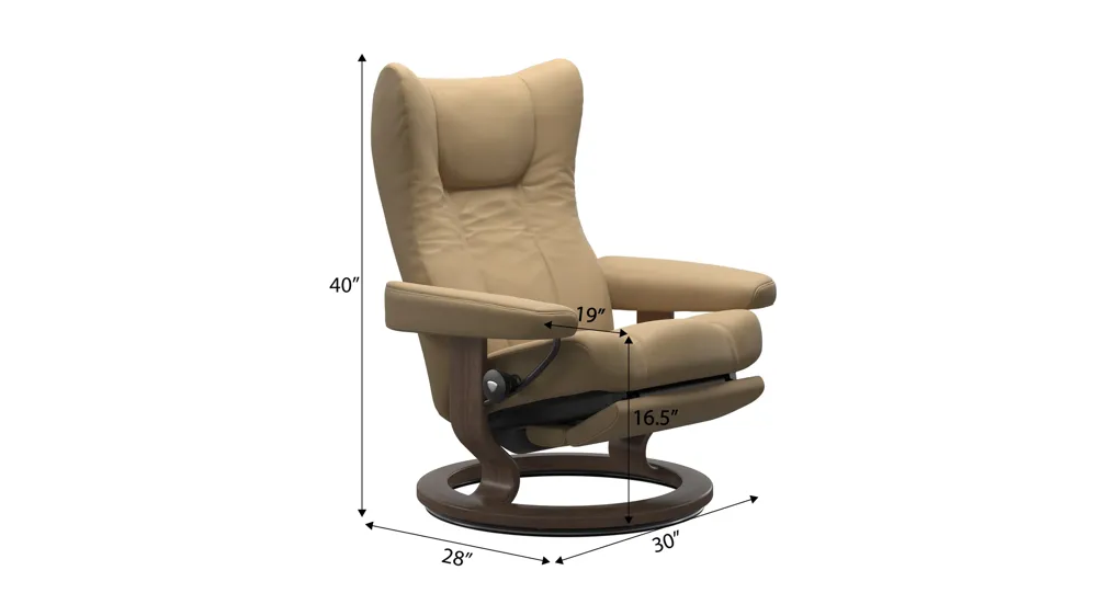 Wing Medium Classic Power Recliner Dimensions