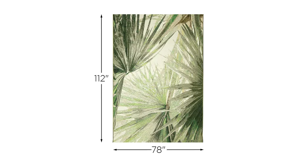 Marina Palm Fan Indoor/Outdoor Rug Dimensions