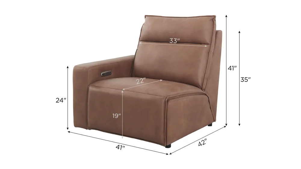 ModularTwo Left Arm Facing Dual Power Recliner | Raymour & Flanigan