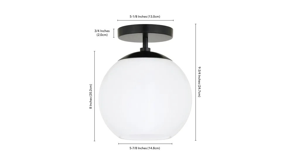 Alexa Semi-Flush Mount Dimensions