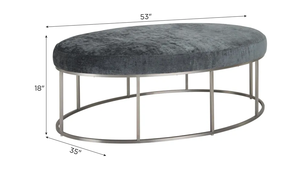 Celia Oval Cocktail Ottoman Dimensions