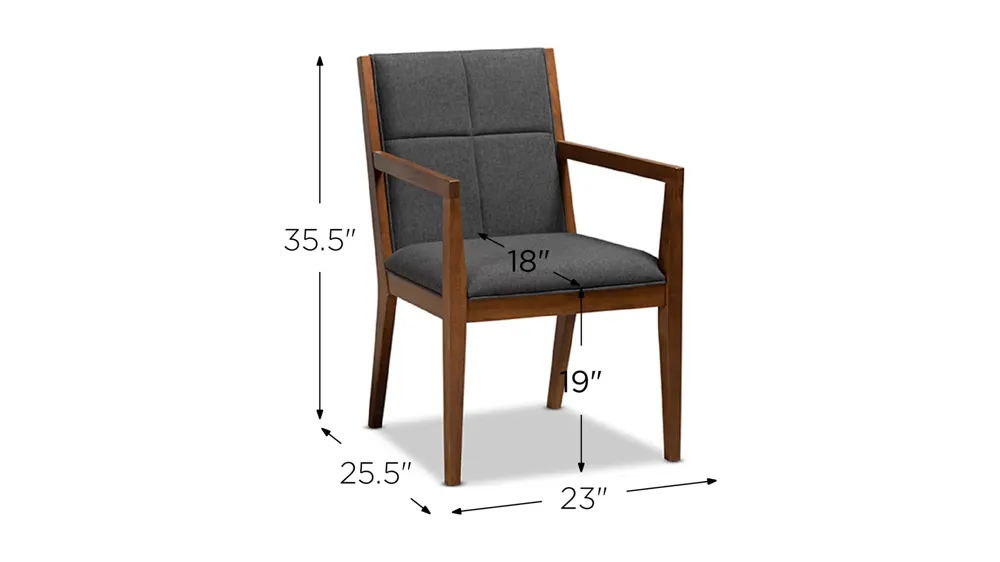 Theresa Accent Chair - set of 2 Dimensions