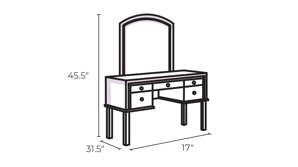 Piana Dressing Vanity Dimensions