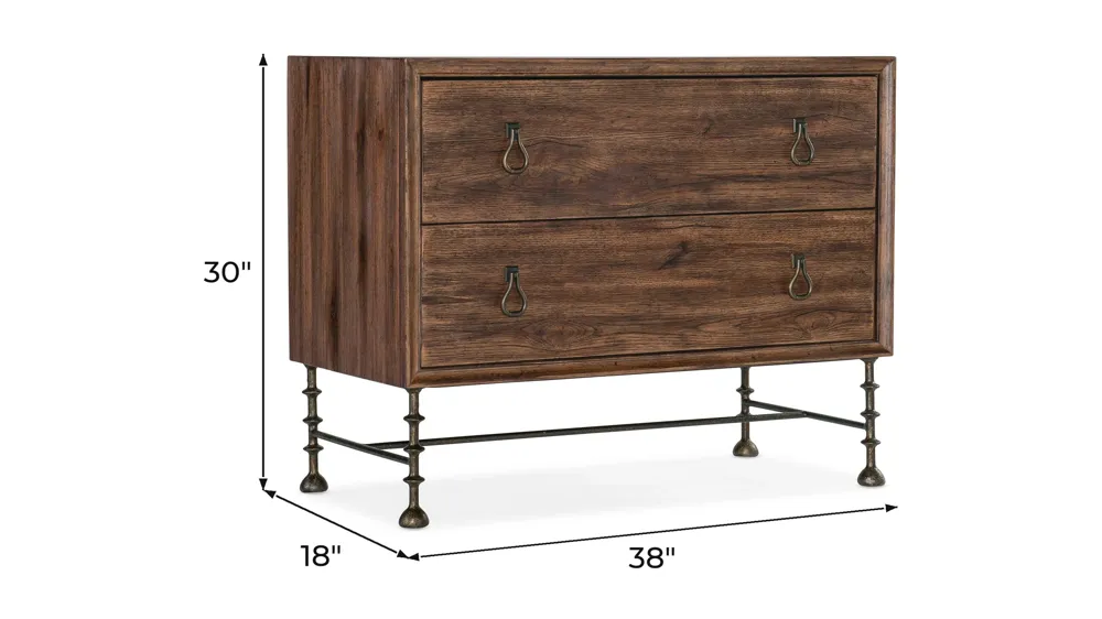 Big Sky 2-Drawer Bachelor's Chest Dimensions