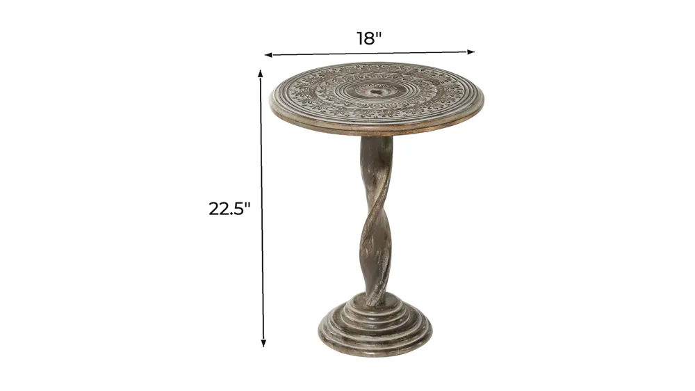 Ivy Collection Flute Accent Table Dimensions