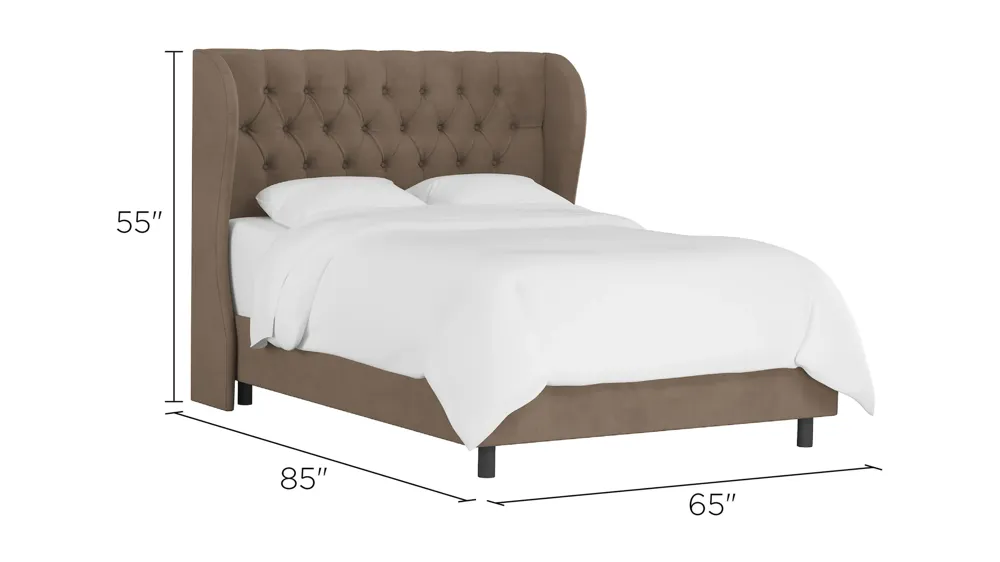 Thayer Wingback Bed Dimensions