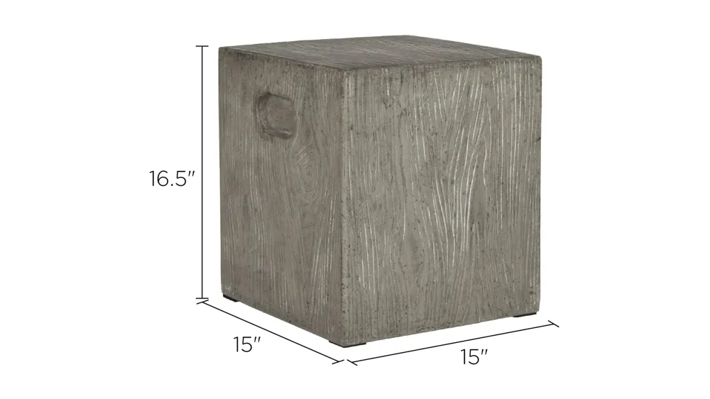 Cube Indoor/Outdoor Accent Table Dimensions
