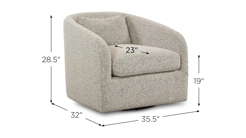 Topanga Swivel Chair Dimensions