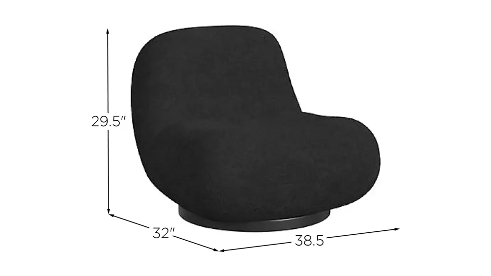 Cortney's Collection Boucle Swivel Chair Dimensions