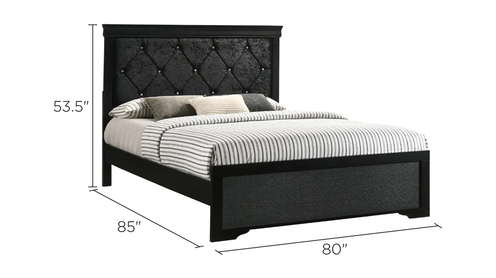 Amalia Upholstered Bed Dimensions