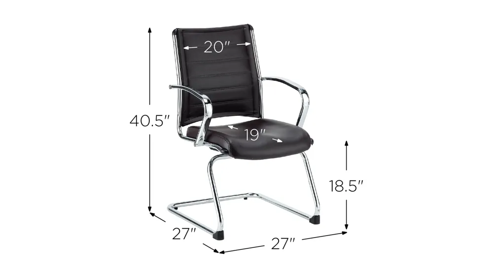 Europa Office Side Chair Dimensions
