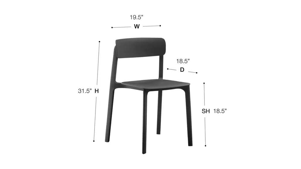 Tibo Side Chair - Set of 2 Dimensions