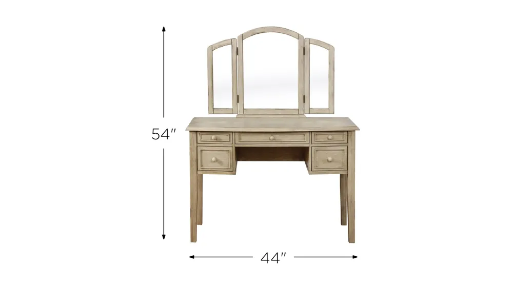 Gladys Vanity Set Dimensions