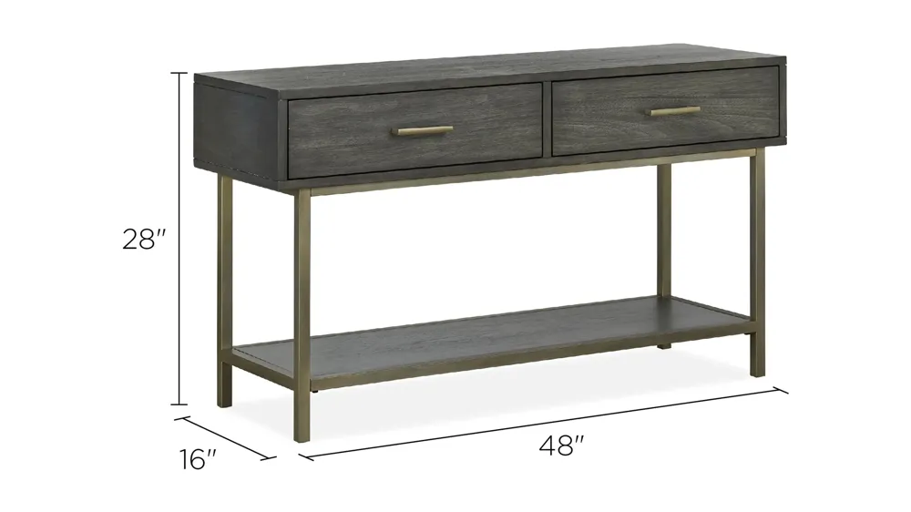 Tyrus Rectangular Sofa Table Dimensions