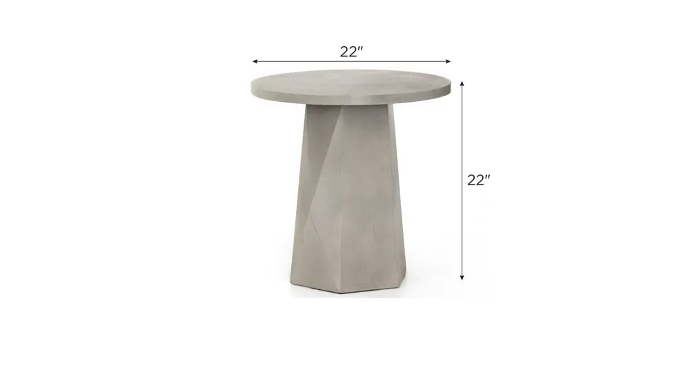 Bowman Outdoor End Table Dimensions