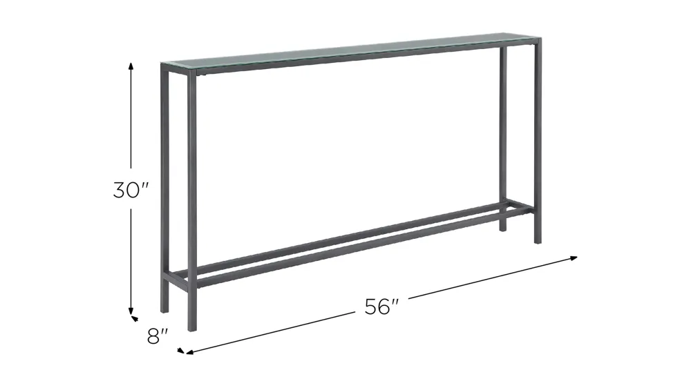 Solange Narrow Long Console Table Dimensions