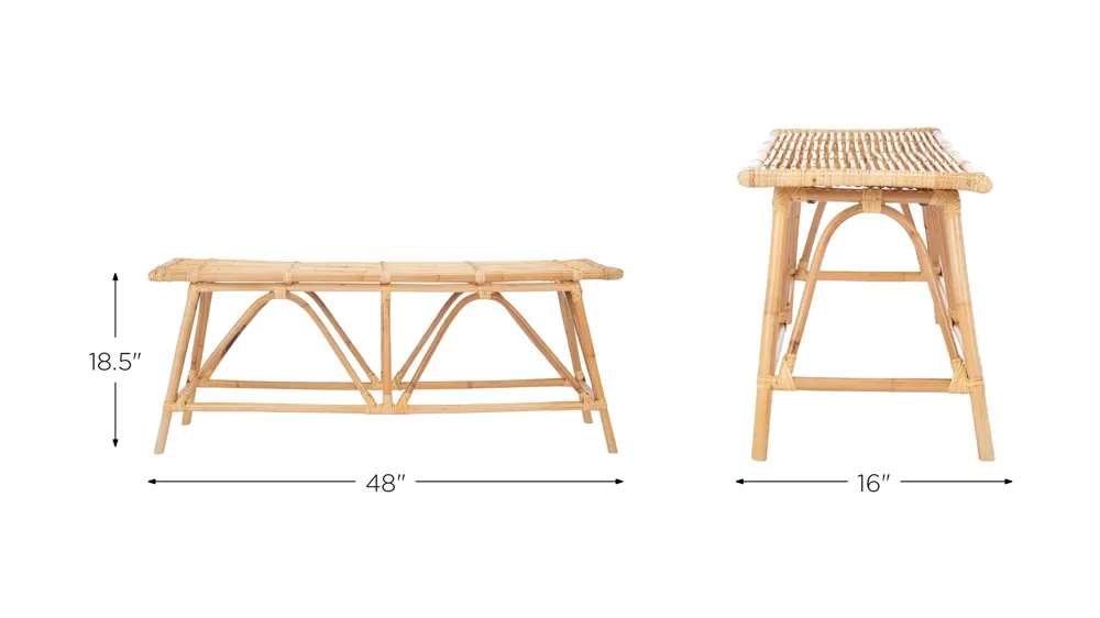 Roe Rattan Coffee Table Dimensions