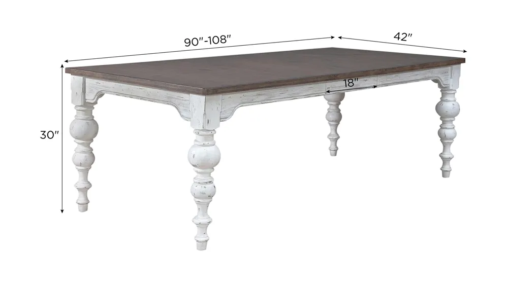 River Place Dining Table Dimensions
