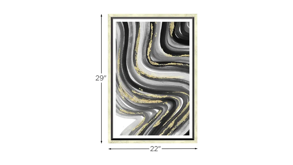 Array Black - Swirl Wall Art Dimensions