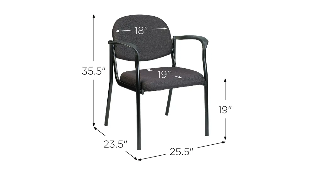 Dakota Office Chair with Arms- Set of Two Dimensions