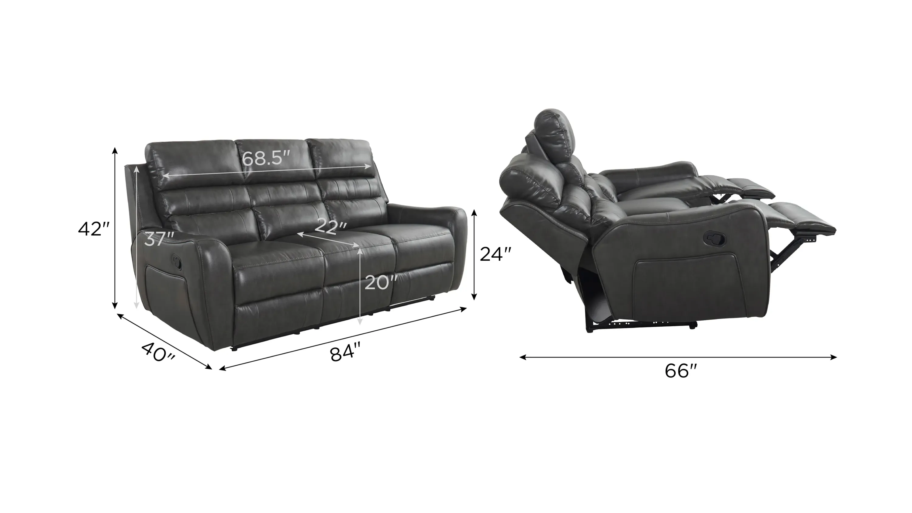 Keegan Reclining Sofa w/ Drop Down Table | Raymour & Flanigan