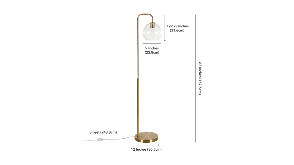 Hannes Arc Floor Lamp Dimensions
