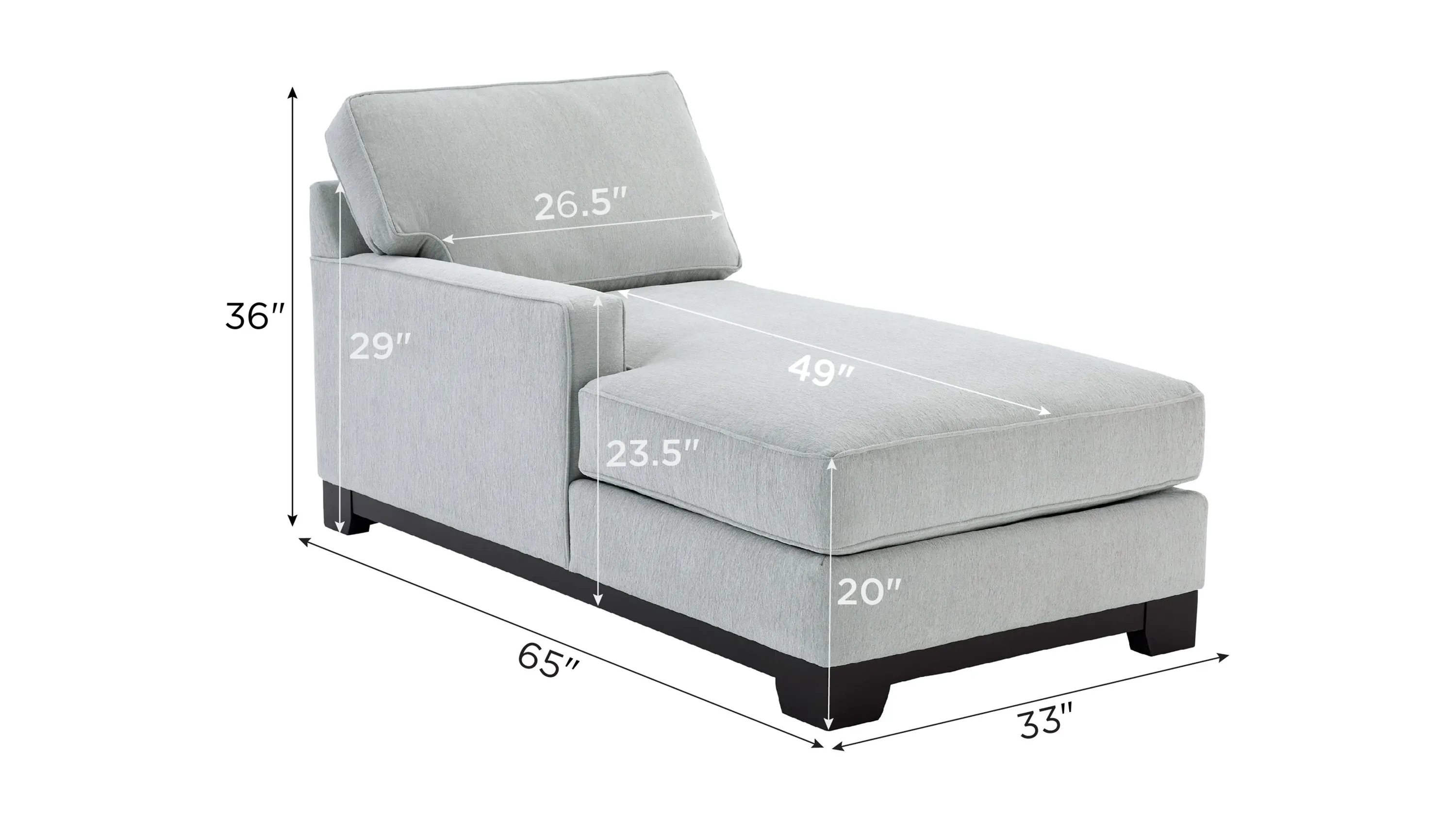 Arlo Left Arm Facing Chaise | Raymour & Flanigan