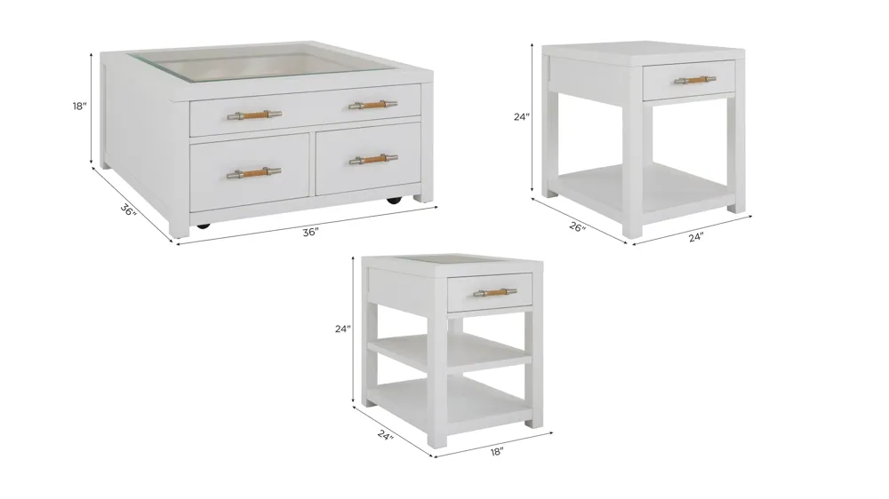 Maren 3-pc. Occassional Tables Dimensions