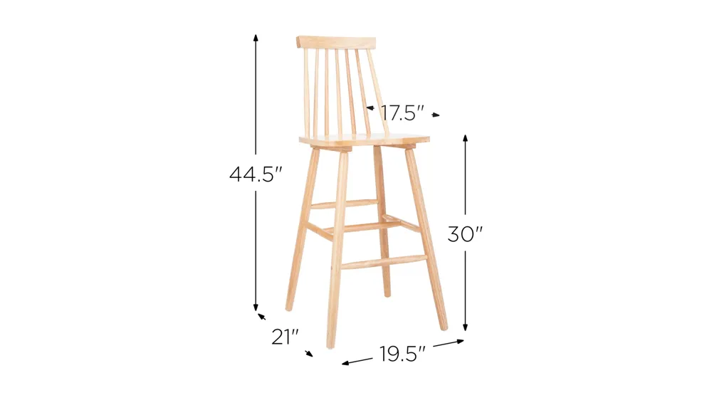 Giles Bar Stool - Set of 2 Dimensions
