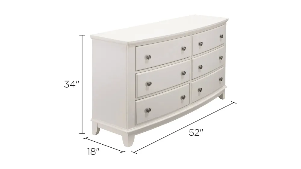 Kylie Youth Bedroom Dresser Dimensions