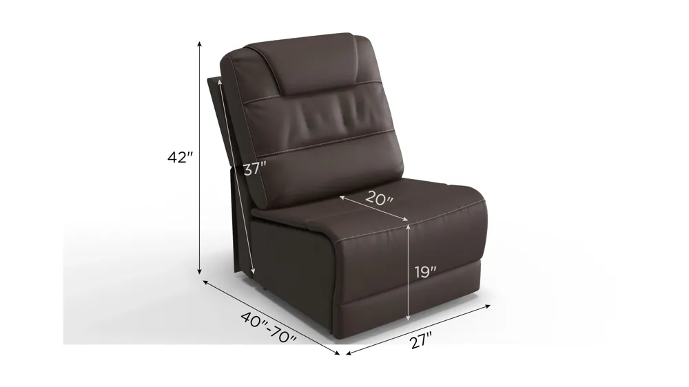 Danbury Armless Chair Dimensions