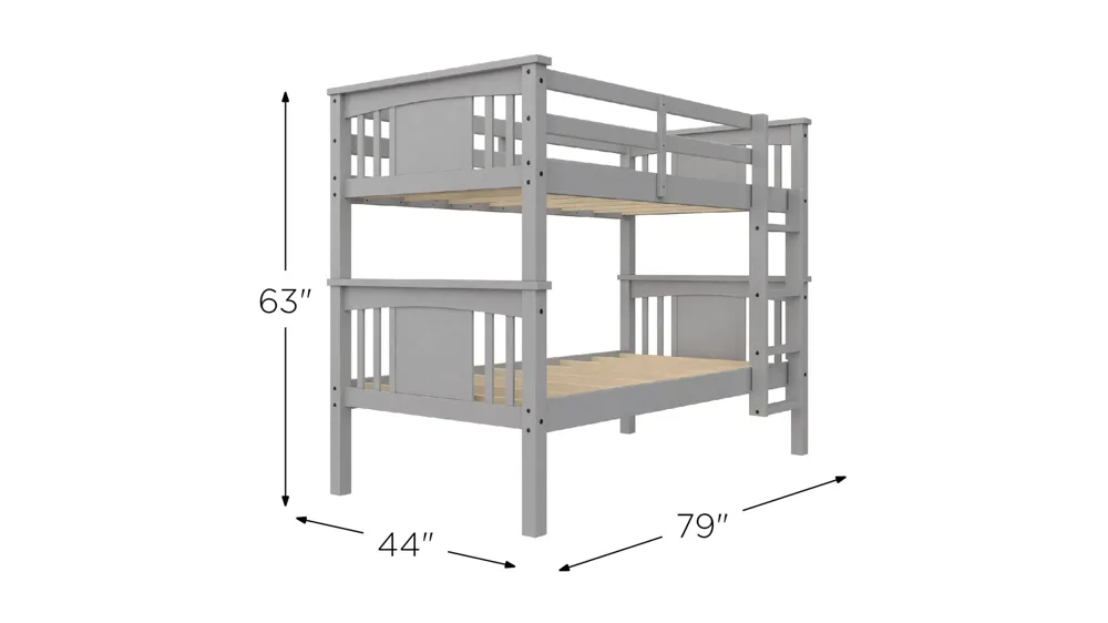 Atwater Living Oakview Bunk Bed Dimensions