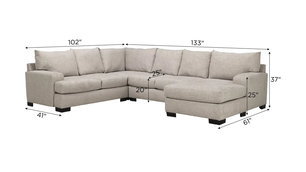 Cooper 4-pc. Sectional | Raymour & Flanigan