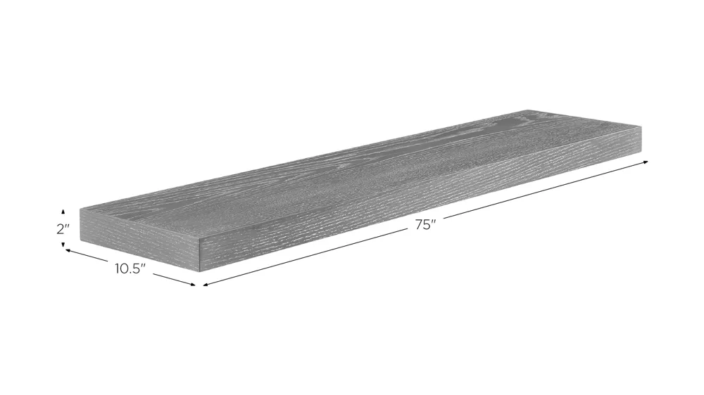 Barney 43" Floating Shelf Dimensions