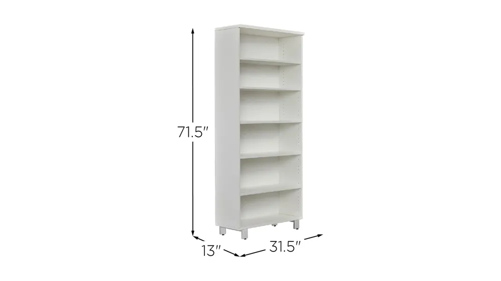 Kristoff 6-Shelf Bookcase Dimensions