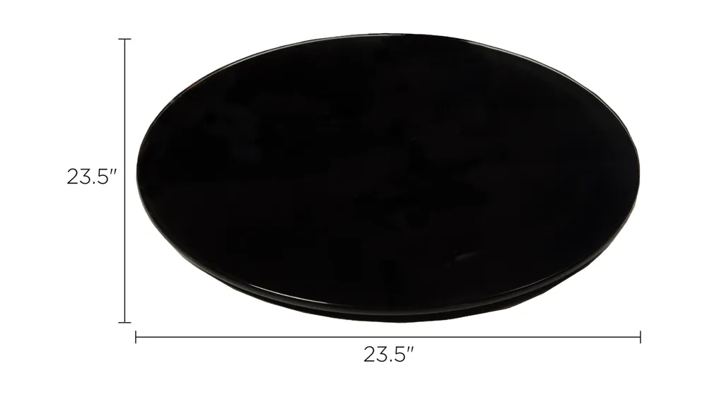 Black Glass Lazy Susan Dimensions