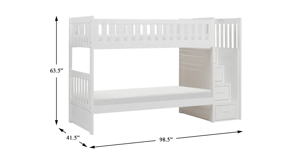 Belisar Bunk Bed with Reversible Step Storage Dimensions