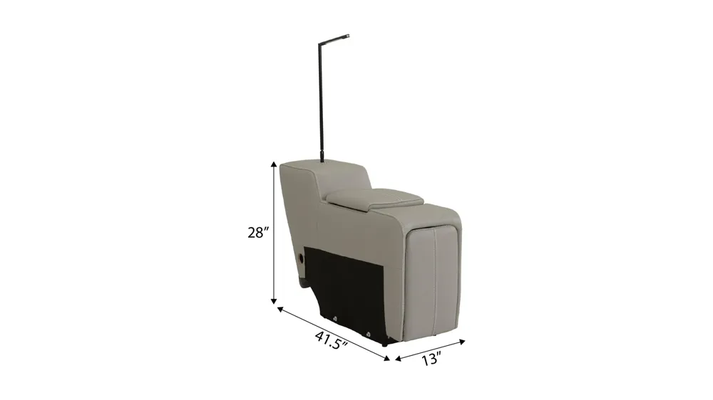 Westmore Leather Storage Console w/ USB Dimensions