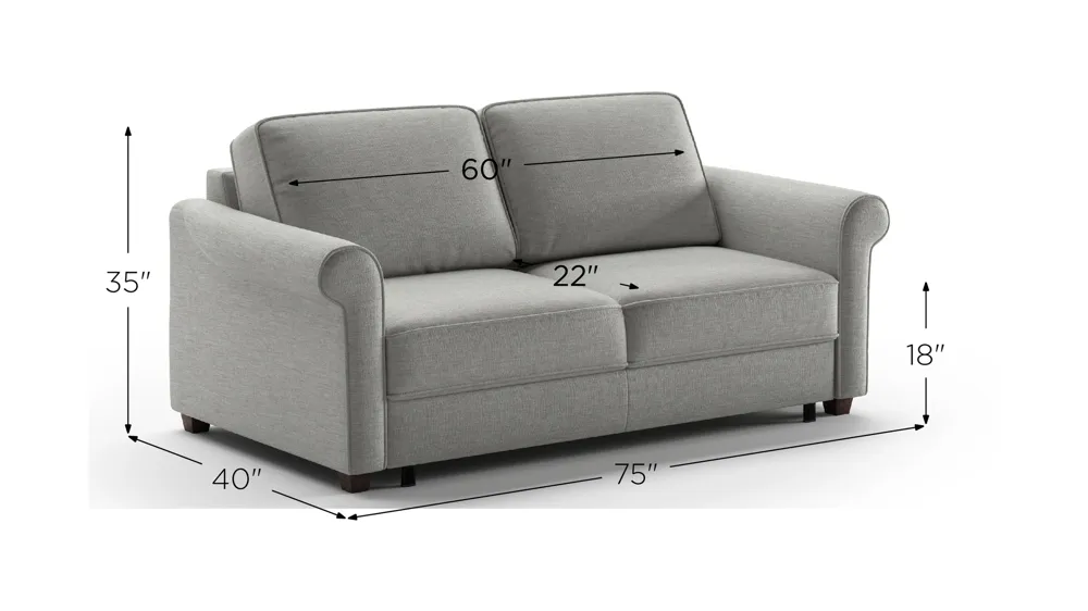 Charleston Queen Loveseat Sleeper Dimensions