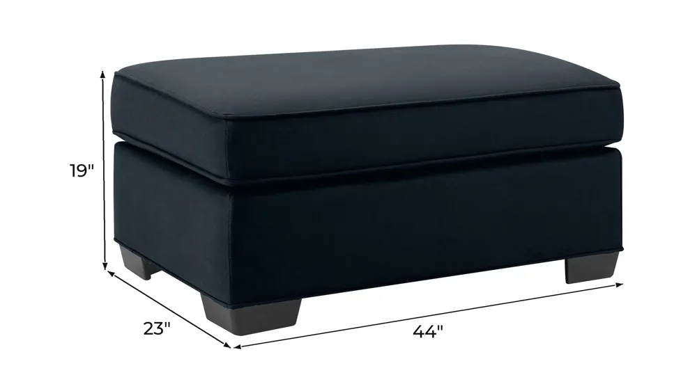 Wellsley Chair and a Half Ottoman Dimensions