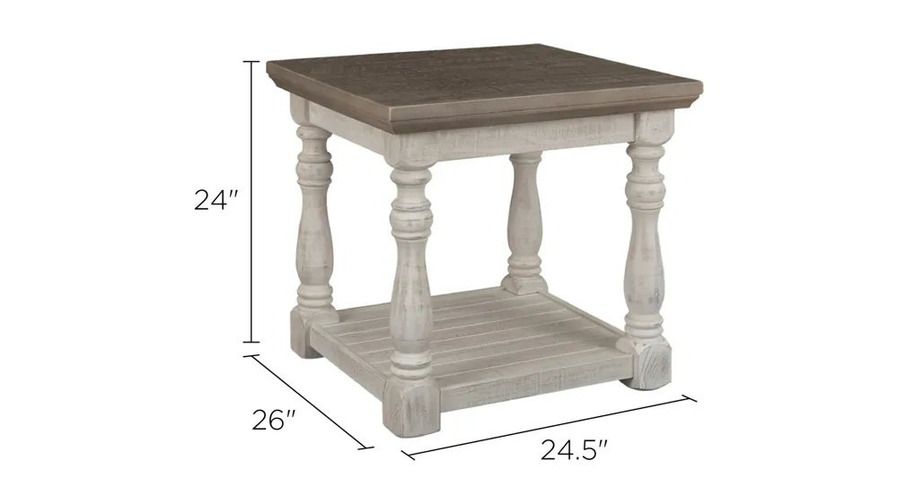Havalance Casual Rectangular End Table Dimensions