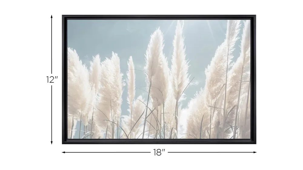 Stratton Tall Pampas Grass Canvas Wall Art Dimensions